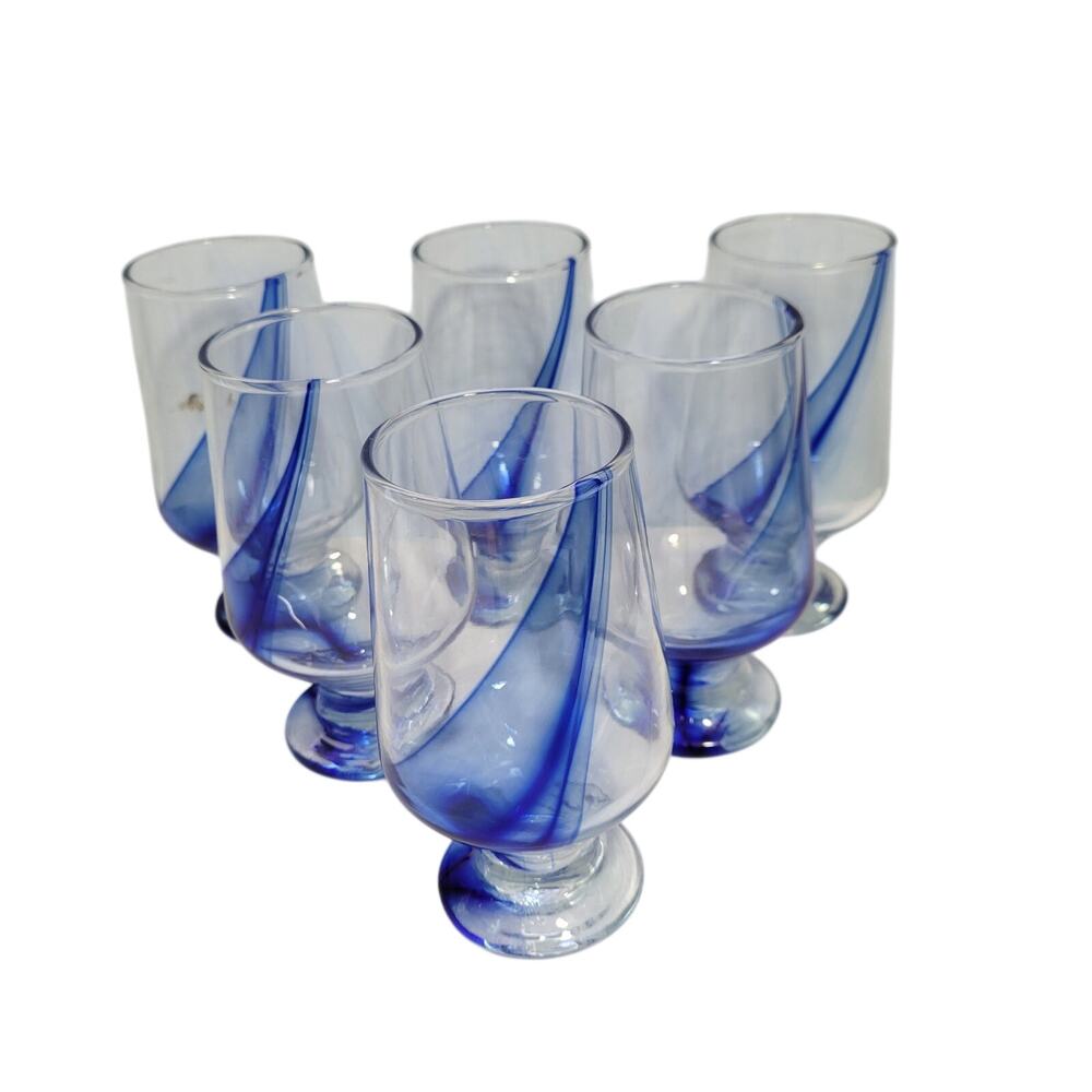 Vintage Libbey 1990 Blue Ribbon Goblet Beverage Glass 12.8 oz 92526-3Box6